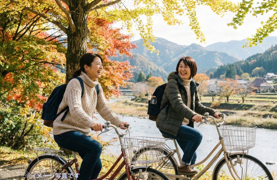 原鶴温泉やぐるま荘サイクリング